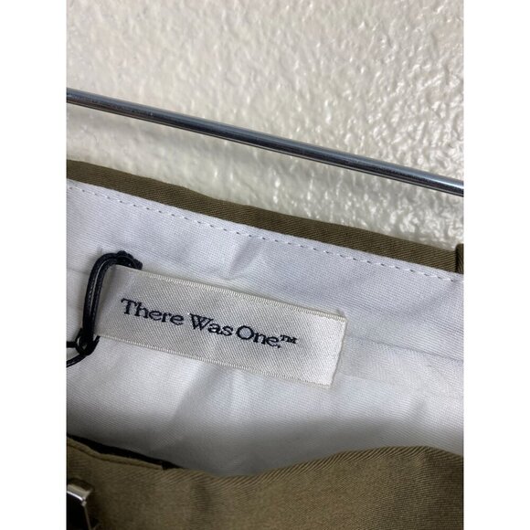 NEW There Was One Pleat Man's Pants Army Green Size 40 Made in Italy Career - Picture 3 of 16
